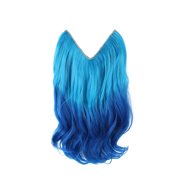 light blue to dark blue ombre color 14 flip in hair extensions
