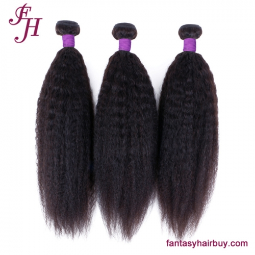 FH Best Sale Unprocessed virgin Brazilian Hair Bundle Kinky Straight Hair Weave