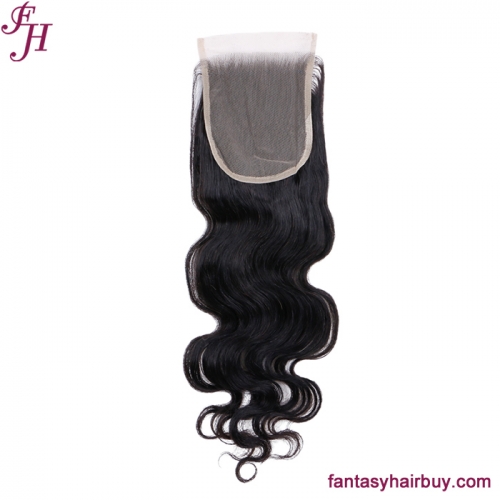 FH Brazilian Human Hair Transparent Lace Body Wave 4×4 Lace Closure