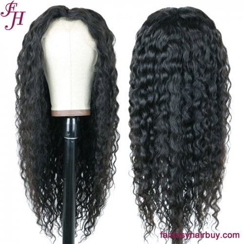 FH premade 13x4 Transparent lace frontal wig water wave