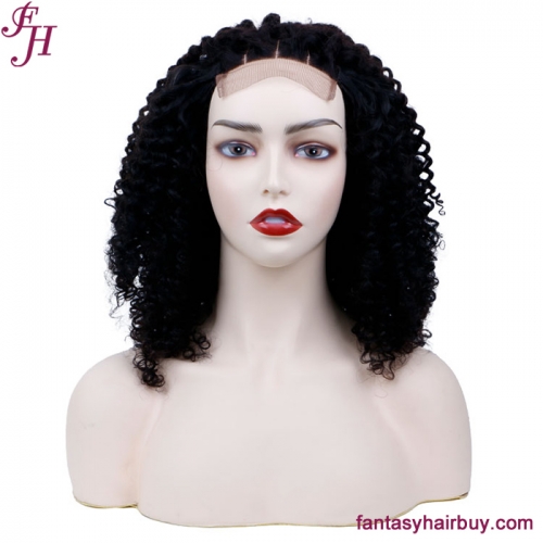 FH 4x4 Transparent Lace Closure Kinky Curly Human Hair Lace Wig