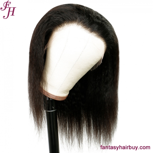 FH 13x4 HD Lace Frontal Kinky Straight Human Hair Wig