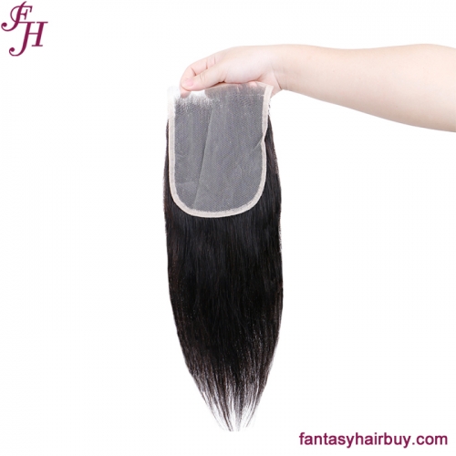FH Pre Plucked 5×5 Closure Straight Human Hair Transparent Lace Closure