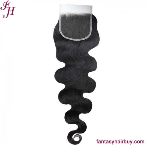 FH Lace Front Closure Peruvian Human Hair 4x4 Body Wave HD Closure