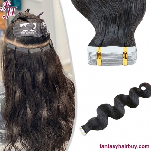 FH Factory Price Brazilian Human Hair Body Wave Tape Hair Extension