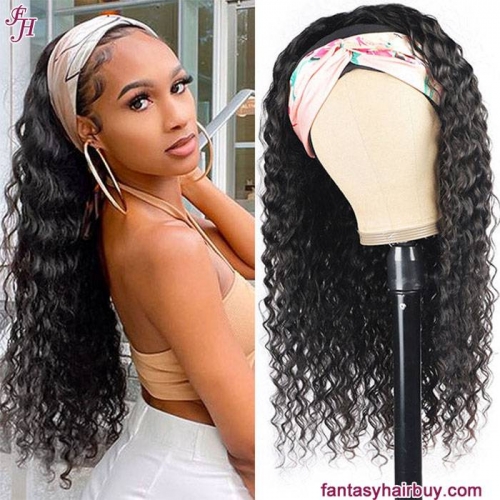 FH factory supply easy to wear water wave headband wig
