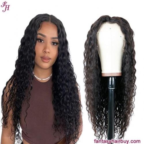 FH 13×4 water wave pre plucked HD lace wig human hair wig